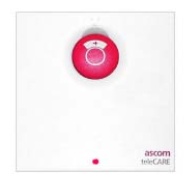 Unité d’appel ASCOM et prise et voyant pour appel malade ou infirmière.
