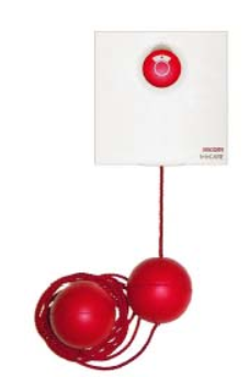 Tirette d’appel ASCOM avec cordon et 1 bouton et 1 voyant pour appel malade ou infirmière.