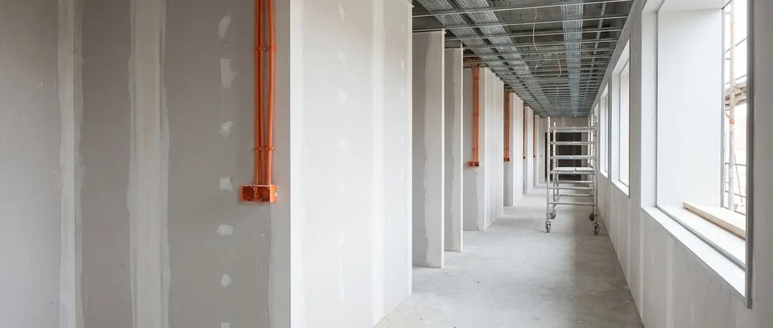 Chantier d'installation où le nouveau système est monté avant la bascule