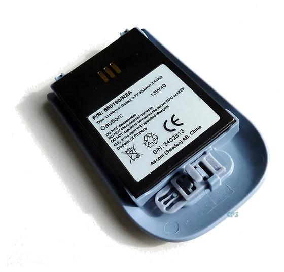 Accumulateur Li-Ion pour combiné DECT Ascom, référence lisible sur l'étiquette