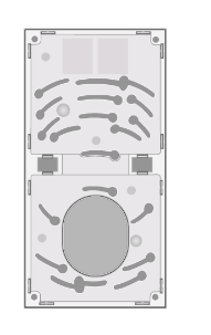 Plaque de fixation Ascom pour double module pour appel malade ou infirmière.